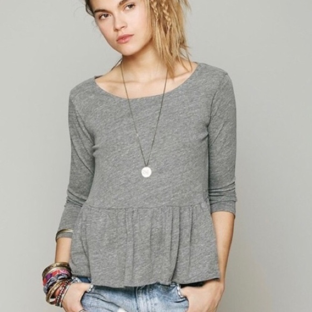 Free people peplum long sleeve